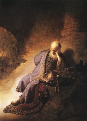 The Prophet Jeremiah Lamenting the Destruction of Jerusalem, a poignant depiction of sorrow and divine justice!