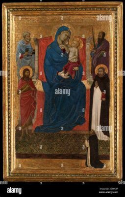 The Virgin and Child Enthroned Between Saints Peter and Paul - An Intricate Display of Devotion and Artistic Mastery!